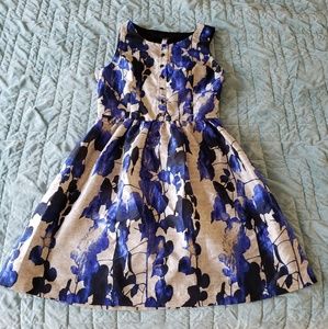 Floral metallic dress
